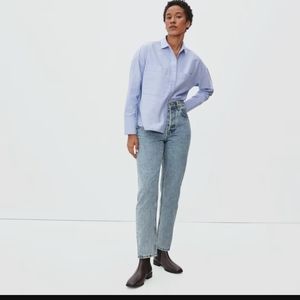 NWT Everlane 90s Cheeky in Vintage Light Wash, Size 27 Crop